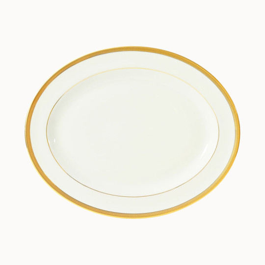 Plat ovale HAVILAND Opéra Or en porcelaine 34.5cm