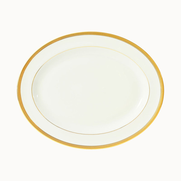 Plat ovale HAVILAND Opéra Or en porcelaine 34.5cm