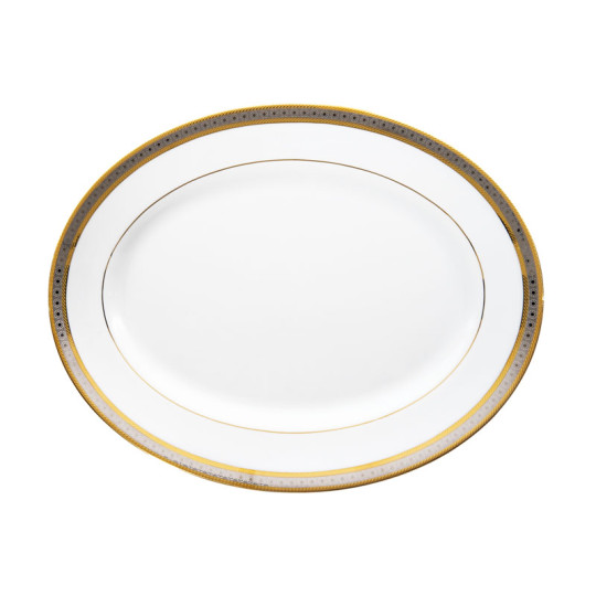 Plat ovale HAVILAND Place Vendôme en porcelaine 40x31.5cm