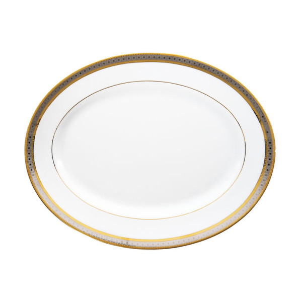 Plat ovale HAVILAND Place Vendôme en porcelaine 40x31.5cm