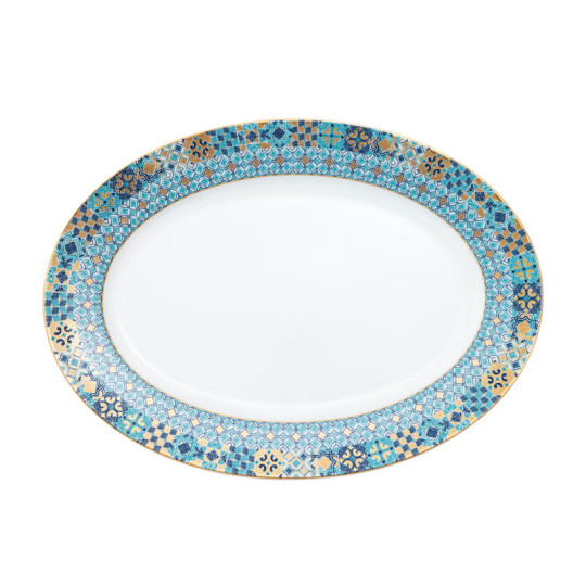 Plat ovale HAVILAND Portofino en porcelaine 40x31.5cm