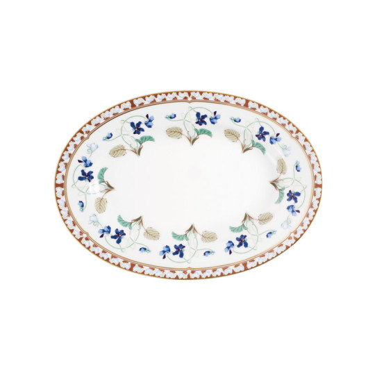 Plat ravier HAVILAND Impératrice Eugénie en porcelaine 23x16.5cm