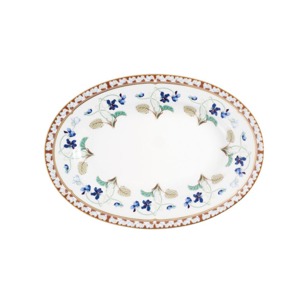 Plat ravier HAVILAND Opéra Or en porcelaine 23x16.5cm