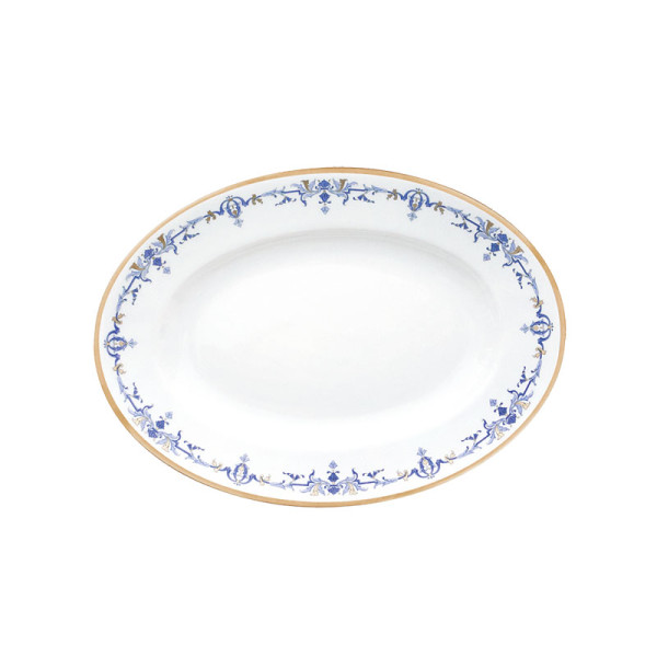 Plat ravier HAVILAND Opéra Or en porcelaine 23x16.5cm