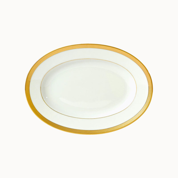 Plat ravier HAVILAND Opéra Or en porcelaine 23x16.5cm