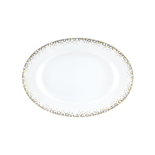 Plat ravier HAVILAND Souffle d'Or en porcelaine 23x16.5cm