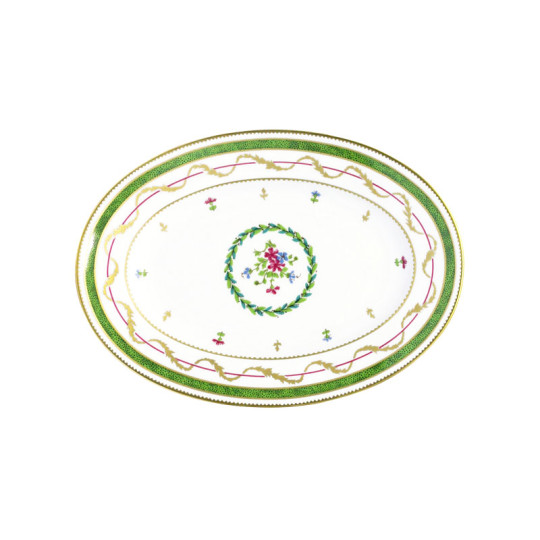 Plat ravier HAVILAND Vieux Paris en porcelaine 23x16.5cm