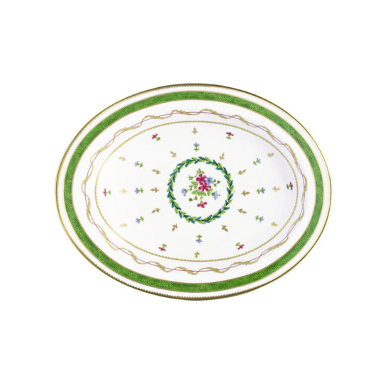 Plat compotier HAVILAND Vieux Paris en porcelaine 23.5x18.5cm