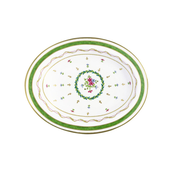 Plat compotier HAVILAND Place Vendôme en porcelaine 23.5x18.5cm