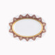 Plat ravier HAVILAND Rêves du Nil pourpre or en porcelaine 23x16.5cm