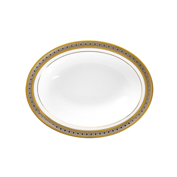 Plat compotier HAVILAND Impératrice Eugénie en porcelaine 23.5x18.5cm