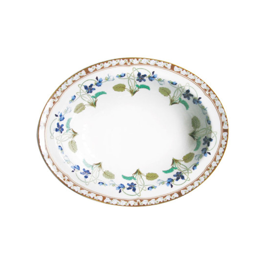 Plat compotier HAVILAND Impératrice Eugénie en porcelaine 23.5x18.5cm