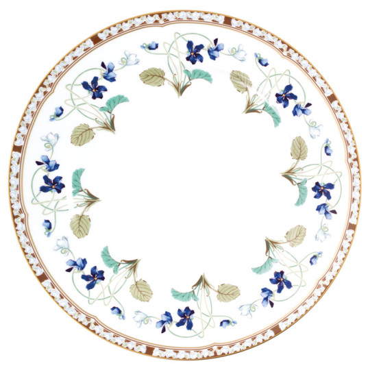 Plat rond plat HAVILAND Impératrice Eugénie en porcelaine 31.5cm