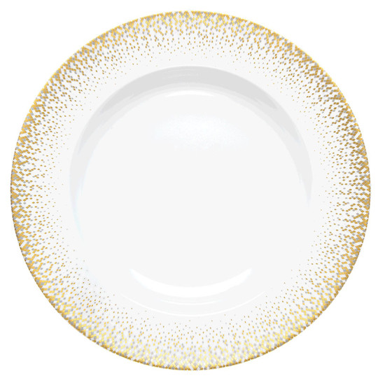 Plat rond creux HAVILAND Souffle d'Or en porcelaine 31.5cm