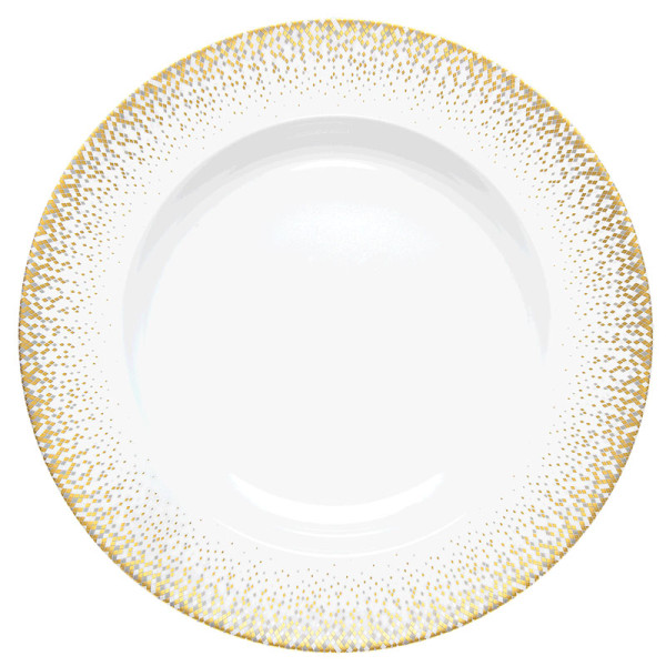 Plat rond creux HAVILAND Souffle d'Or en porcelaine 31.5cm