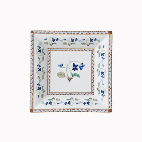 Vide-poches HAVILAND Impératrice Eugénie en porcelaine 18.5x18.5cm