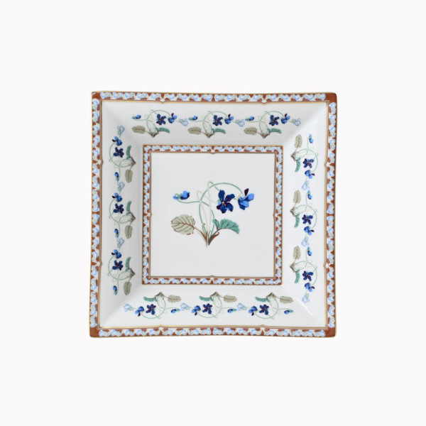 Vide-poches HAVILAND Impératrice Eugénie en porcelaine 18.5x18.5cm