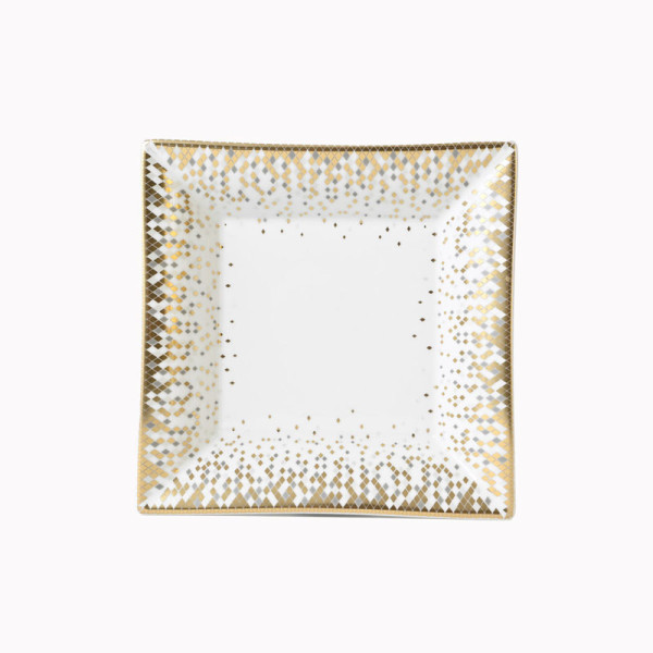 Vide-poches HAVILAND Souffle d'Or en porcelaine 18.5x18.5cm