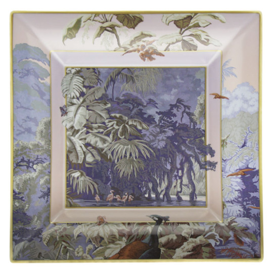 Vide-poches HAVILAND Le Brésil - Manufacture Zuber en porcelaine 30x30cm