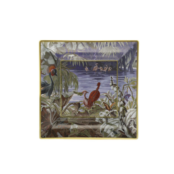 Vide-poches HAVILAND Le Brésil - Manufacture Zuber en porcelaine 18.5x18.5cm