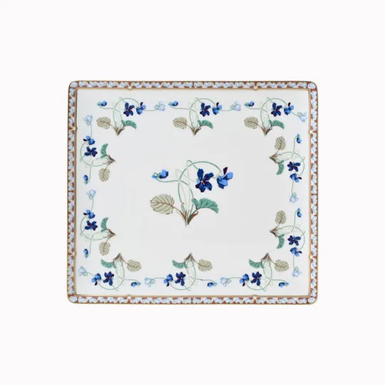 Plateau HAVILAND Impératrice Eugénie en porcelaine 22x19cm
