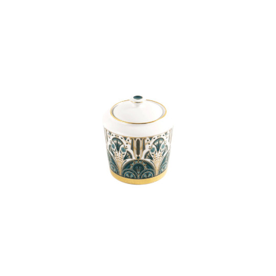 Sucrier HAVILAND Rêves du Nil vert or en porcelaine 25cl