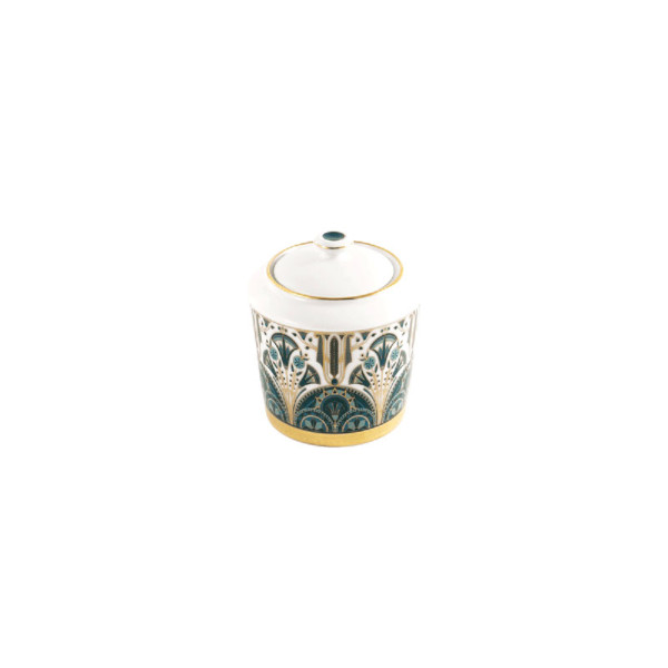 Sucrier HAVILAND Rêves du Nil vert or en porcelaine 25cl