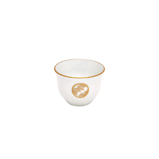 Tasse orientale HAVILAND Damassé Blanc Ritz paris en porcelaine 4cl