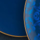 Assiette de présentation HAVILAND Damassé Bleu Ritz Paris en porcelaine 32cm