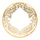 Assiette à dessert HAVILAND Damassé Blanc Ritz Paris en porcelaine 22.5cm
