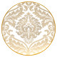 Assiette à pain HAVILAND Damassé Blanc Ritz Paris en porcelaine 16cm