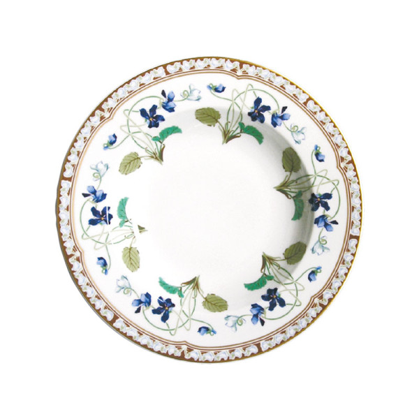 Assiette creuse à aile HAVILAND Impératrice Eugénie en porcelaine 23.5cm