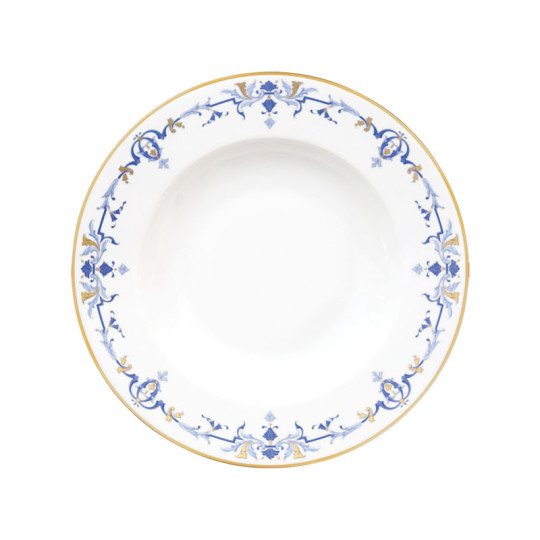 Assiette creuse à aile HAVILAND Marthe Ritz Paris en porcelaine 23.5cm