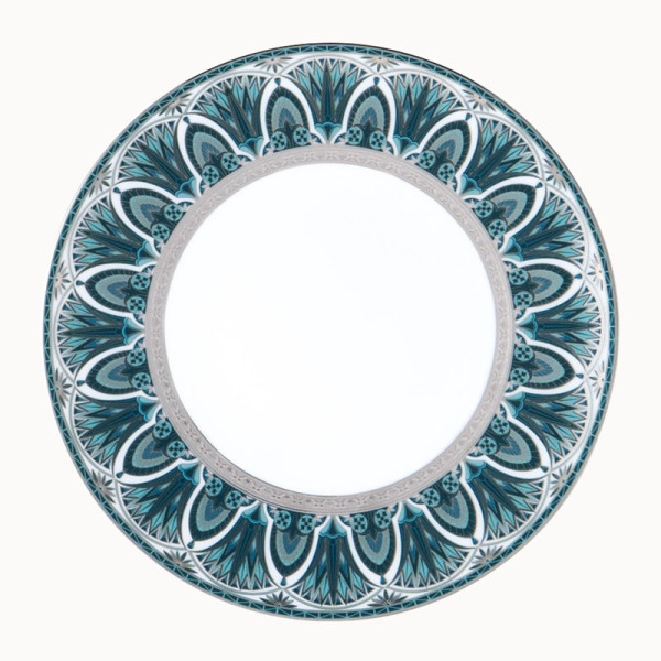 Assiette à dîner HAVILAND Rêves du Nil vert platine 2 en porcelaine 28cm