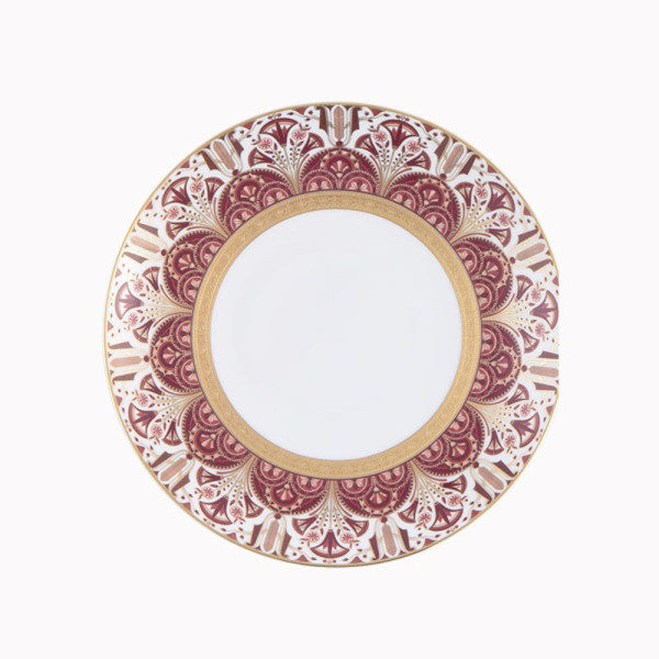 Assiette à dessert HAVILAND Rêves du Nil pourpre or en porcelaine 21cm