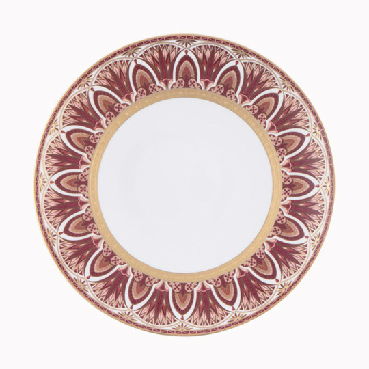 Assiette à dîner HAVILAND Rêves du Nil pourpre or en porcelaine 27cm