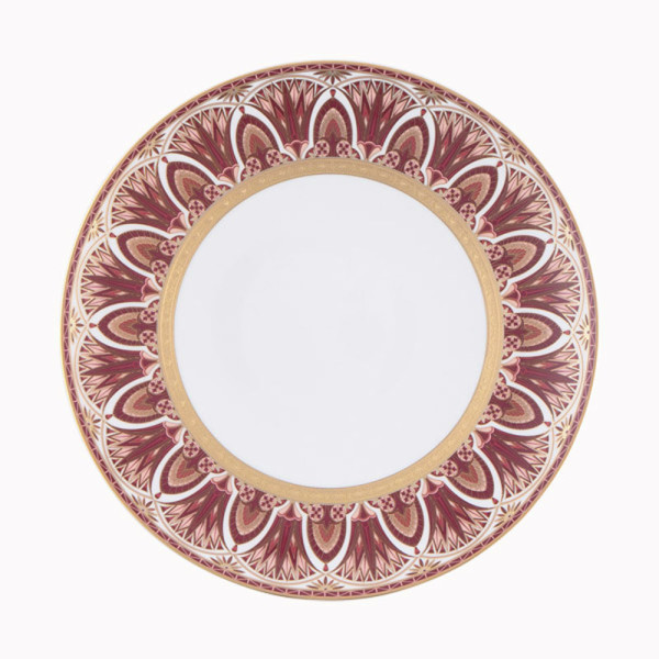 Assiette à dîner HAVILAND Rêves du Nil pourpre or en porcelaine 27cm