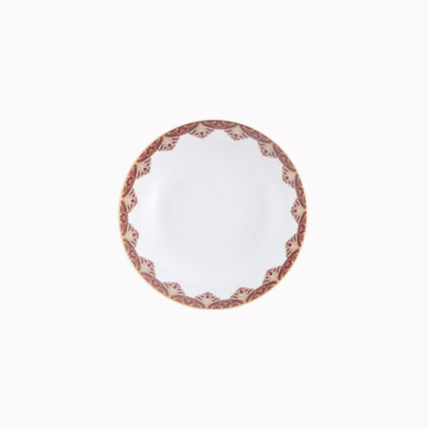 Assiette creuse calotte HAVILAND Rêves du Nil pourpre or en porcelaine 19cm