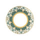 Assiette creuse à aile HAVILAND Rêves du Nil vert or en porcelaine 23.5cm