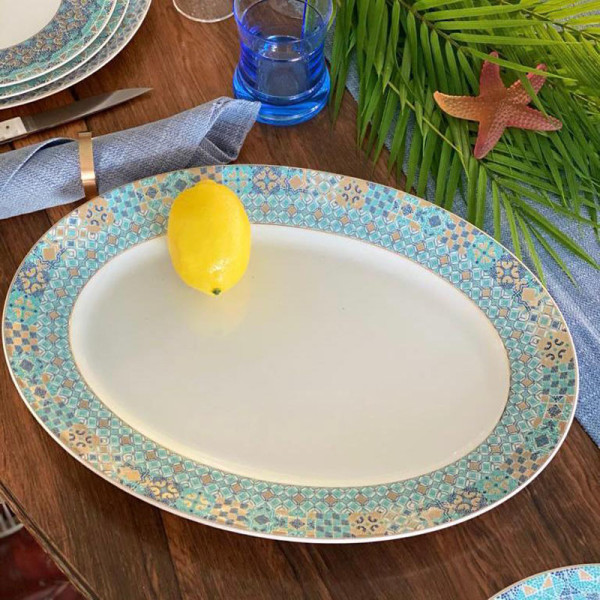 Assiette de présentation HAVILAND Portofino en porcelaine 32cm
