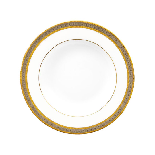 Assiette creuse à aile HAVILAND Place Vendôme en porcelaine 23.5cm