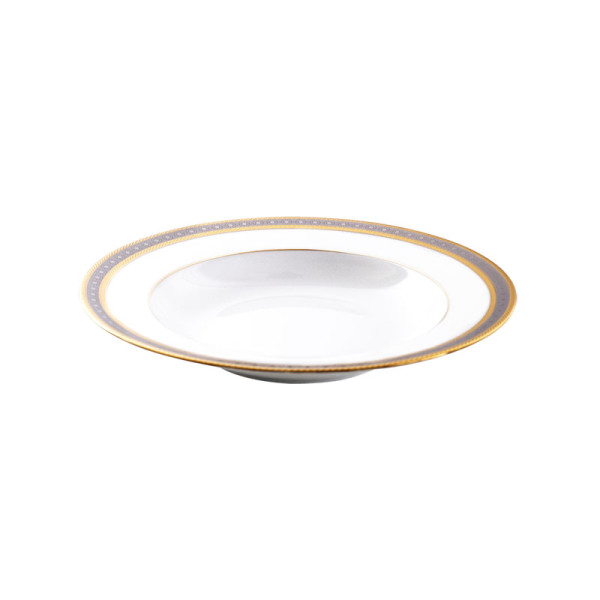 Assiette creuse à aile HAVILAND Place Vendôme en porcelaine 23.5cm