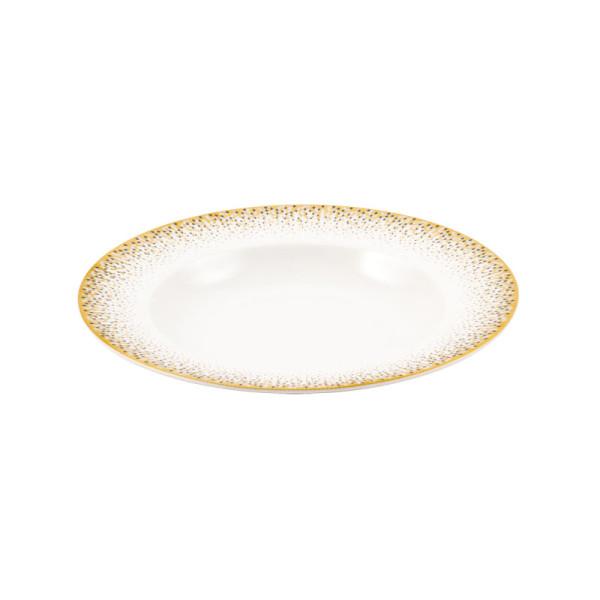 Assiette creuse à aile HAVILAND Souffle d'Or en porcelaine 23.5cm