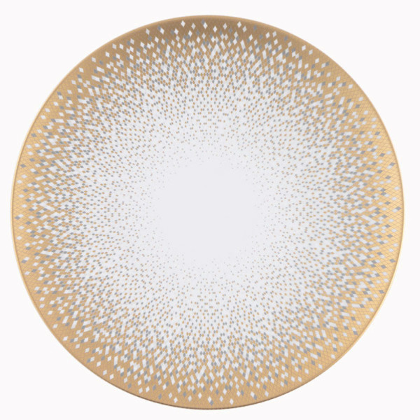 Assiette creuse à aile large HAVILAND Souffle d'Or en porcelaine 27cm