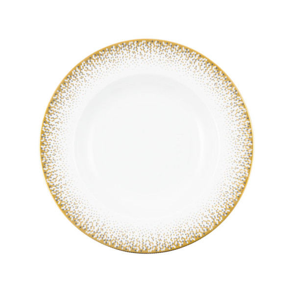 Assiette creuse à aile large HAVILAND Souffle d'Or en porcelaine 27cm