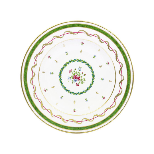 Assiette creuse à aile HAVILAND Vieux Paris en porcelaine 23.5cm