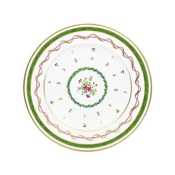 Assiette creuse à aile HAVILAND Vieux Paris en porcelaine 23.5cm