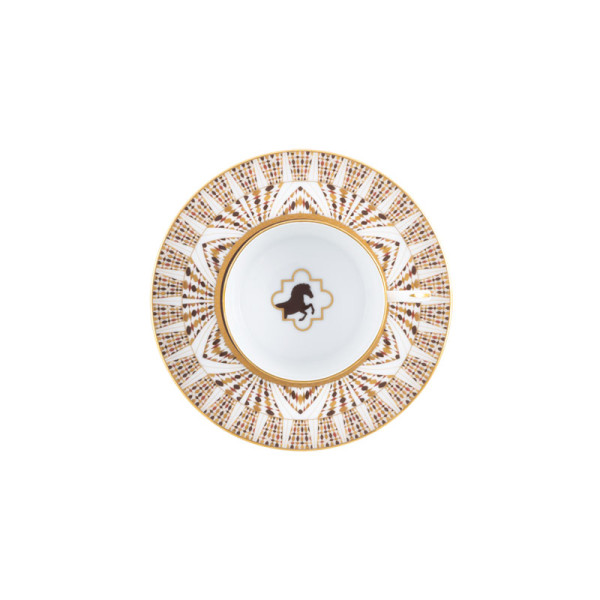 Tasse et soucoupe à thé HAVILAND Cavalier Royal en porcelaine 14cl