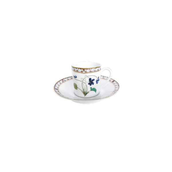 Tasse et soucoupe expresso HAVILAND Impératrice Eugénie en porcelaine 5.5cl
