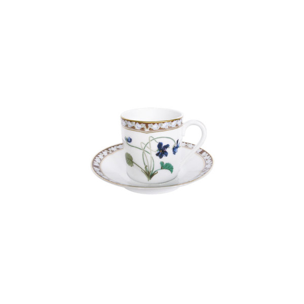 Tasse et soucoupe thé HAVILAND Impératrice Eugénie en porcelaine 14cl